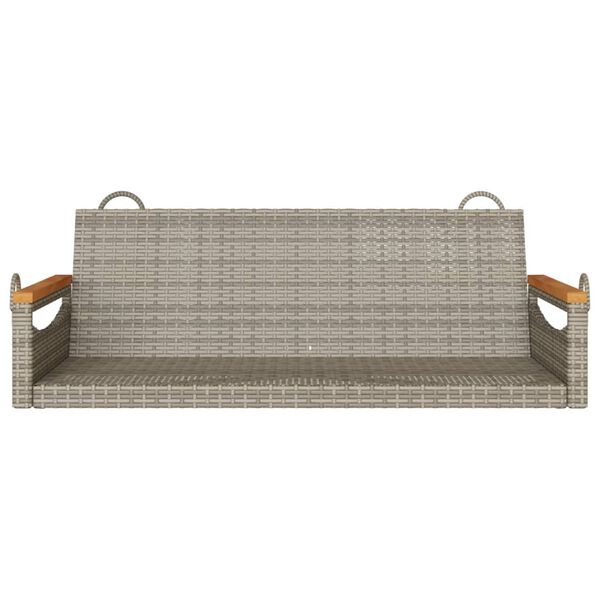 vidaXL Balancelle gris 109x62x40 cm r&eacute;sine tress&eacute;e