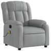 vidaXL Fauteuil inclinable de massage gris clair tissu