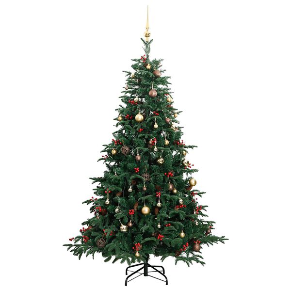vidaXL Sapin de No&euml;l artificiel articul&eacute; 300 LED et boules 180 cm