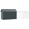 vidaXL Cage pour oiseaux avec stockage Anthracite 416,5 x 103 x 142 cm