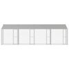 vidaXL Cage pour chien Argent 800 x 200 x 256 cm Acier galvanisé