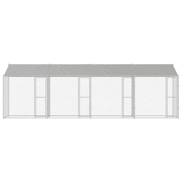 vidaXL Cage pour chien Argent 800 x 200 x 256 cm Acier galvanisé