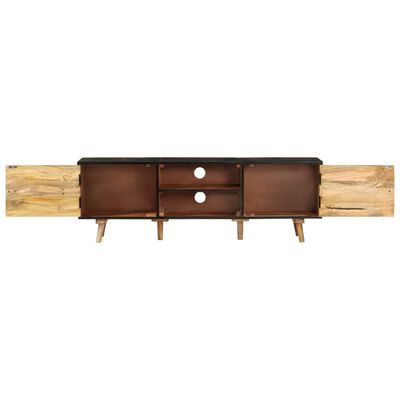 vidaXL Meuble TV 140x30x46 cm Bois de manguier brut et d'acacia massif