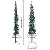 vidaXL Demi sapin de No&euml;l artificiel mince avec support Vert 240 cm
