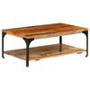 vidaXL Table basse et &eacute;tag&egrave;re 100x60x35 cm Bois de r&eacute;cup&eacute;ration solide