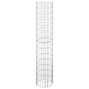 vidaXL Poteau &agrave; gabion circulaire Acier galvanis&eacute; &Oslash;30x150 cm