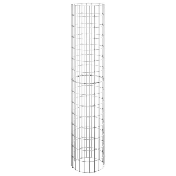 vidaXL Poteau &agrave; gabion circulaire Acier galvanis&eacute; &Oslash;30x150 cm