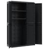 vidaXL Armoire de rangement d'extérieur noir 97x37x165 cm PP