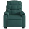 vidaXL Fauteuil inclinable de massage &eacute;lectrique vert fonc&eacute; tissu