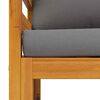 vidaXL Chaise de jardin avec coussins gris fonc&eacute; Bois d'acacia massif