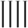 vidaXL Pieds de table console 4 pièces Noir 72-74 cm Acier