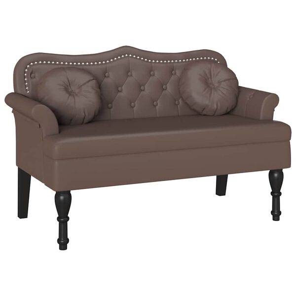 vidaXL Banc Chesterfield Marron 120,5 x 65 x 75 cm Cuir synthétique