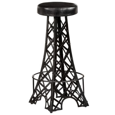 vidaXL Tabourets de bar lot de 2 cuir véritable