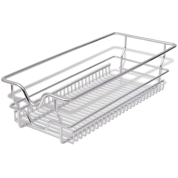 vidaXL Panier en treillis m&eacute;tallique 2 pcs 300 mm Argent&eacute;