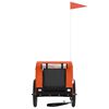 vidaXL Remorque de vélo pour animaux de compagnie orange et noir