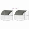 vidaXL Kennel pour Chiens 2 pcs Argent&eacute; 4 x 2 x 2 m Acier