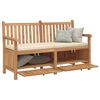 vidaXL Banc de Rangement de Jardin Marron 150 x 60 x 90 cm