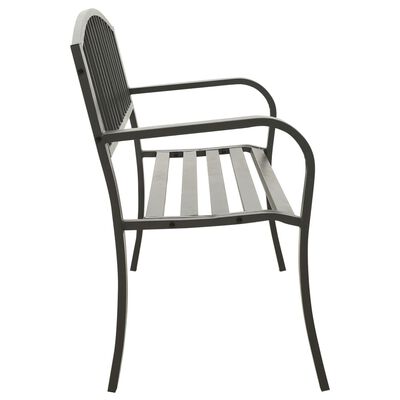 vidaXL Banc de jardin Gris 120 cm Acier