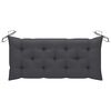 vidaXL Banc de jardin pliable avec coussin 118 cm Bambou