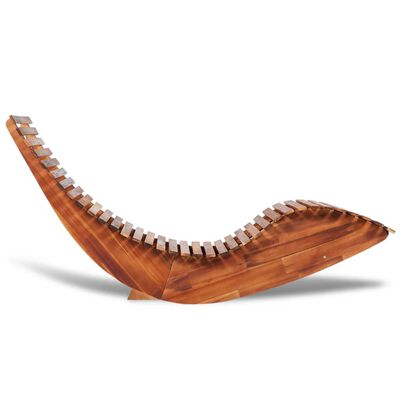 vidaXL Chaise longue basculante Bois d'acacia