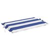 vidaXL Coussin de chaise longue rayures bleues/blanches tissu oxford