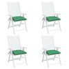 vidaXL Coussins de chaise lot de 4 vert 40x40x7 cm tissu oxford