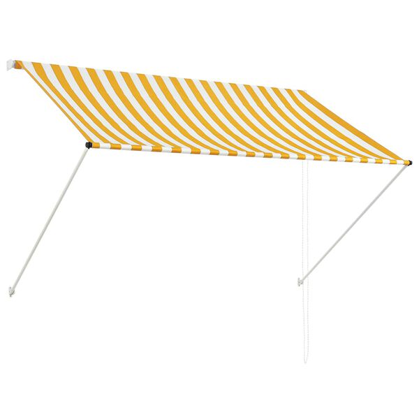vidaXL Auvent rétractable 200x150 cm Jaune et blanc
