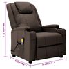 vidaXL Fauteuil de massage &eacute;lectrique marron similicuir
