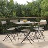 vidaXL Chaises de bistrot pliantes lot de 6 Gris R&eacute;sine tress&eacute;e acier
