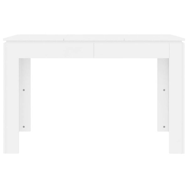 vidaXL Table de salle &agrave; manger Blanc 120x60x76 cm Bois d'ing&eacute;nierie