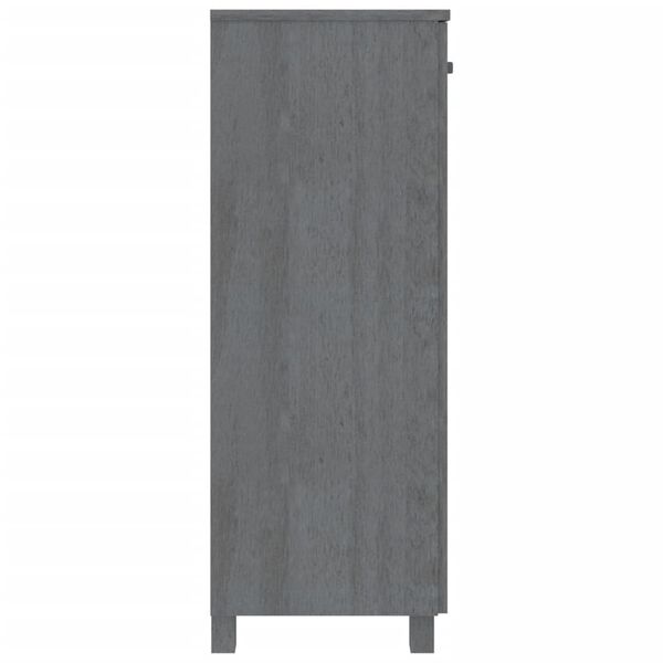vidaXL Armoire à chaussures HAMAR Gris foncé 85x40x108 cm Pin massif