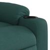 vidaXL Fauteuil inclinable de massage vert foncé tissu