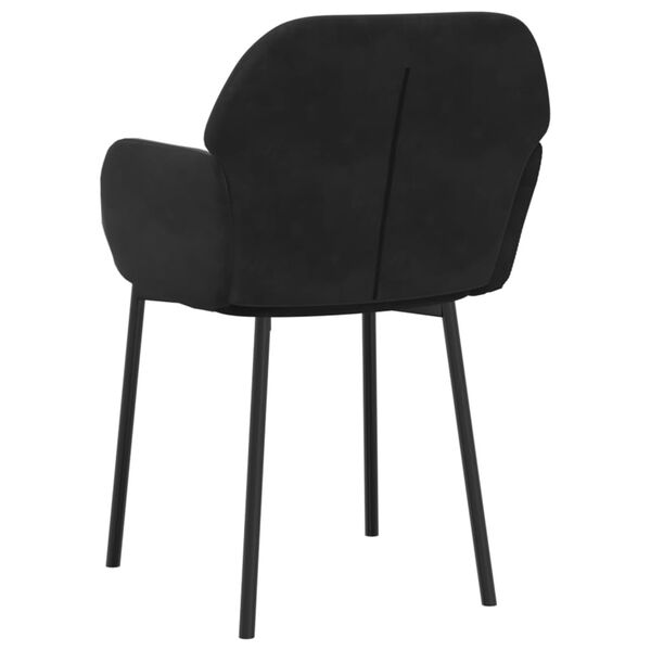 vidaXL Chaises à manger lot de 2 Noir Velours