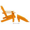 vidaXL Chaise de jardin Adirondack 2 places et pouf Sapin Orange