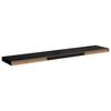 vidaXL &Eacute;tag&egrave;re murale flottante 2 pcs Noir brillant 120x23,5x3,8cm MDF