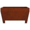 vidaXL Braise Marron 80 x 80 x 43 cm Acier patin&eacute;