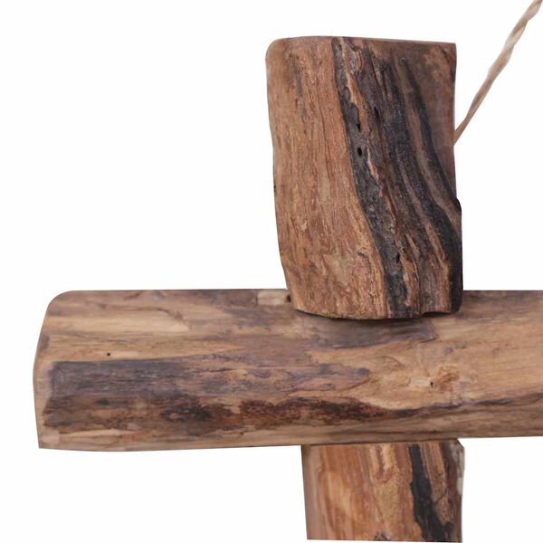 vidaXL Miroir &agrave; b&ucirc;ches Naturel 50x50 cm bois de teck recycl&eacute;