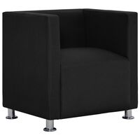 vidaXL Fauteuil cabriolet noir tissu