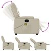 vidaXL Fauteuil de massage inclinable cr&egrave;me similicuir