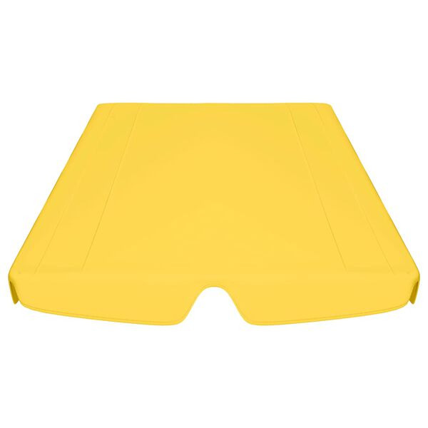vidaXL Toit de rechange balan&ccedil;oire jaune 188/168x145/110 cm