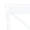 vidaXL Chaises &agrave; manger lot de 4 blanc bois d'h&eacute;v&eacute;a massif