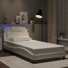 vidaXL Cadre de lit Viana avec LED sans matelas blanc 100x190 cm