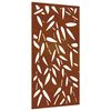 vidaXL D&eacute;coration murale jardin 105x55 cm design de feuille de bambou