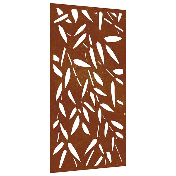 vidaXL D&eacute;coration murale jardin 105x55 cm design de feuille de bambou
