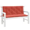 vidaXL Coussins de banc de jardin lot de 2 rouge mélangé tissu