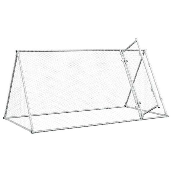 vidaXL Cage pour poules argenté 200x105x91 cm acier galvanisé