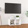 vidaXL Meuble TV blanc 72x35x36,5 cm bois d&rsquo;ing&eacute;nierie