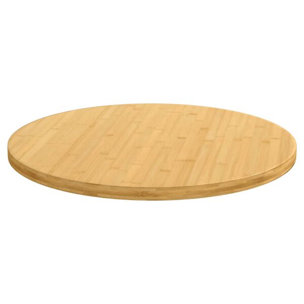 vidaXL Dessus de table &Oslash;80x2,5 cm bambou