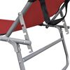vidaXL Chaise longue pliable avec auvent Rouge Aluminium