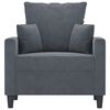 vidaXL Fauteuil Gris fonc&eacute; 60 cm Velours